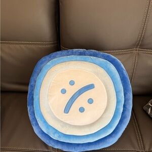 Madhappy Blue and Cream Plush Pillow